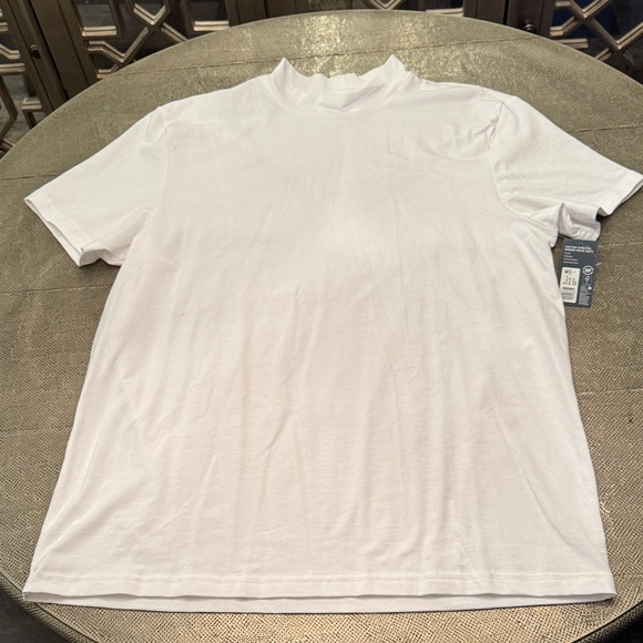 NWT Jockey COTTON STRETCH RIBBED MOCK NECK Classic White Men's SHIRT, XL - Picture 3 of 7